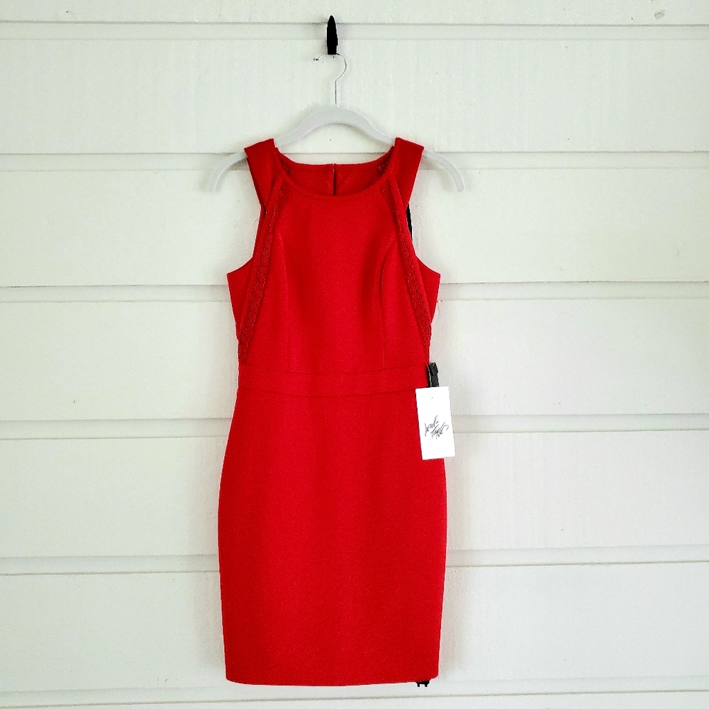 NWT Guess Fitted Sleeveless Red dress size 2
